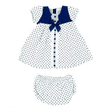 Cargar imagen en el visor de la galería, Navy Polka Dot Dress
