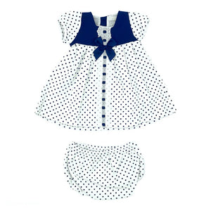 Navy Polka Dot Dress