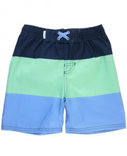 Cargar imagen en el visor de la galería, Mint &amp; Blue Color Block Swim Trunks
