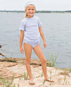 Periwinkle Blue Seersucker Swimwear Headband