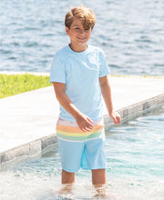 Cargar imagen en el visor de la galería, Rainbow Multi-Stripe Swim Trunks
