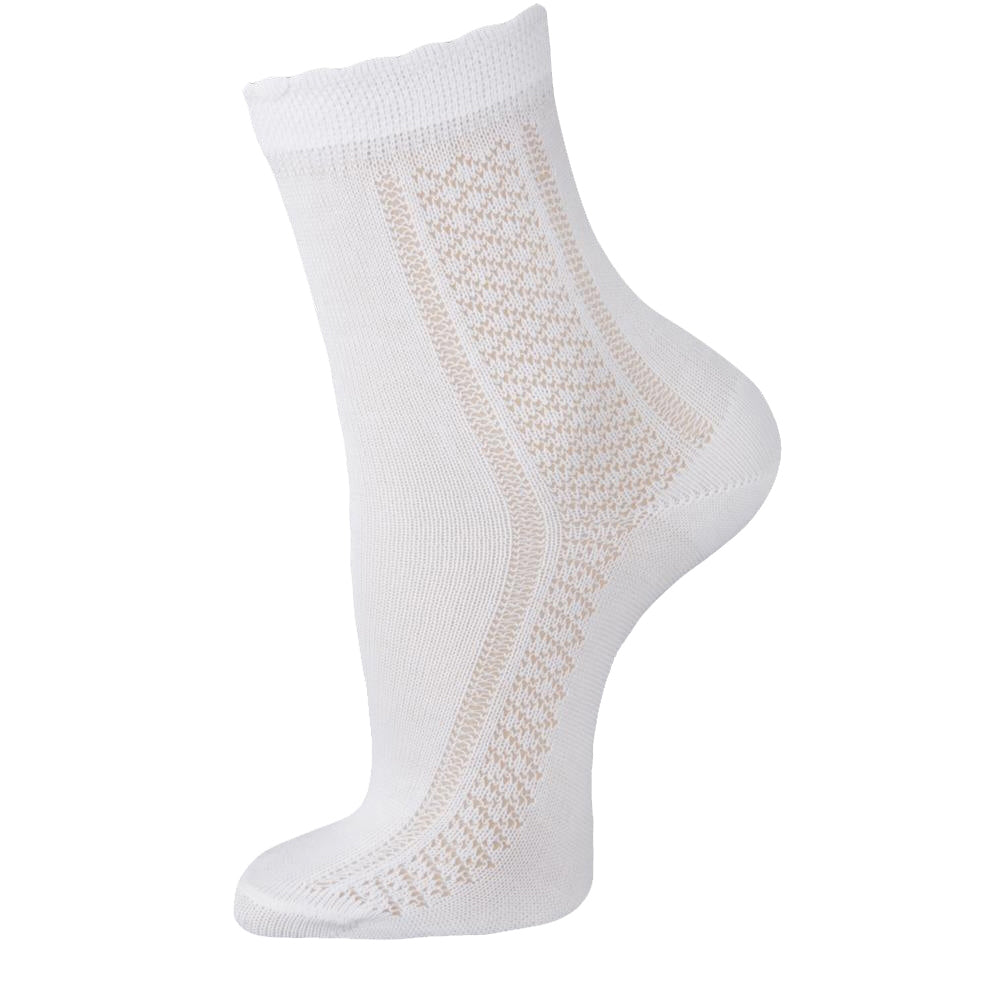 Side Openwork Cotton Socks