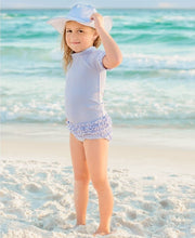 Cargar imagen en el visor de la galería, Periwinkle Blue Seersucker Swim Hat
