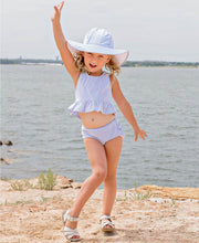 Cargar imagen en el visor de la galería, Periwinkle Blue Seersucker Swim Hat
