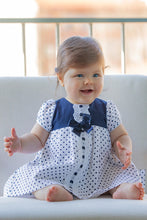 Cargar imagen en el visor de la galería, Navy Polka Dot Dress
