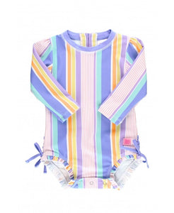 Rainbow Lane Stripe Long Sleeve One Piece Rash Guard