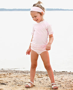 Pink Seersucker Swimwear Headband