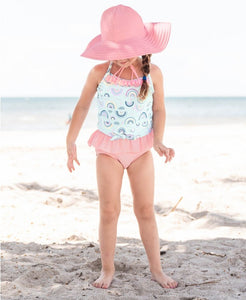 Chase the Rainbow Ruffle Tie Tankini