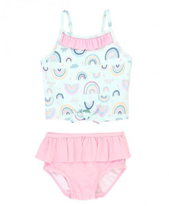 Chase the Rainbow Ruffle Tie Tankini