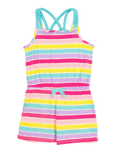 Striped Braided Back Romper